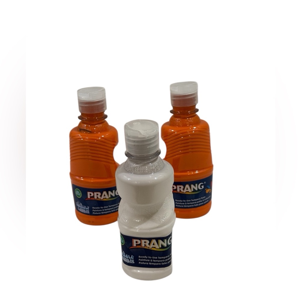 Prang Ready-to-Use Tempera Paint Set ~ Orange & White